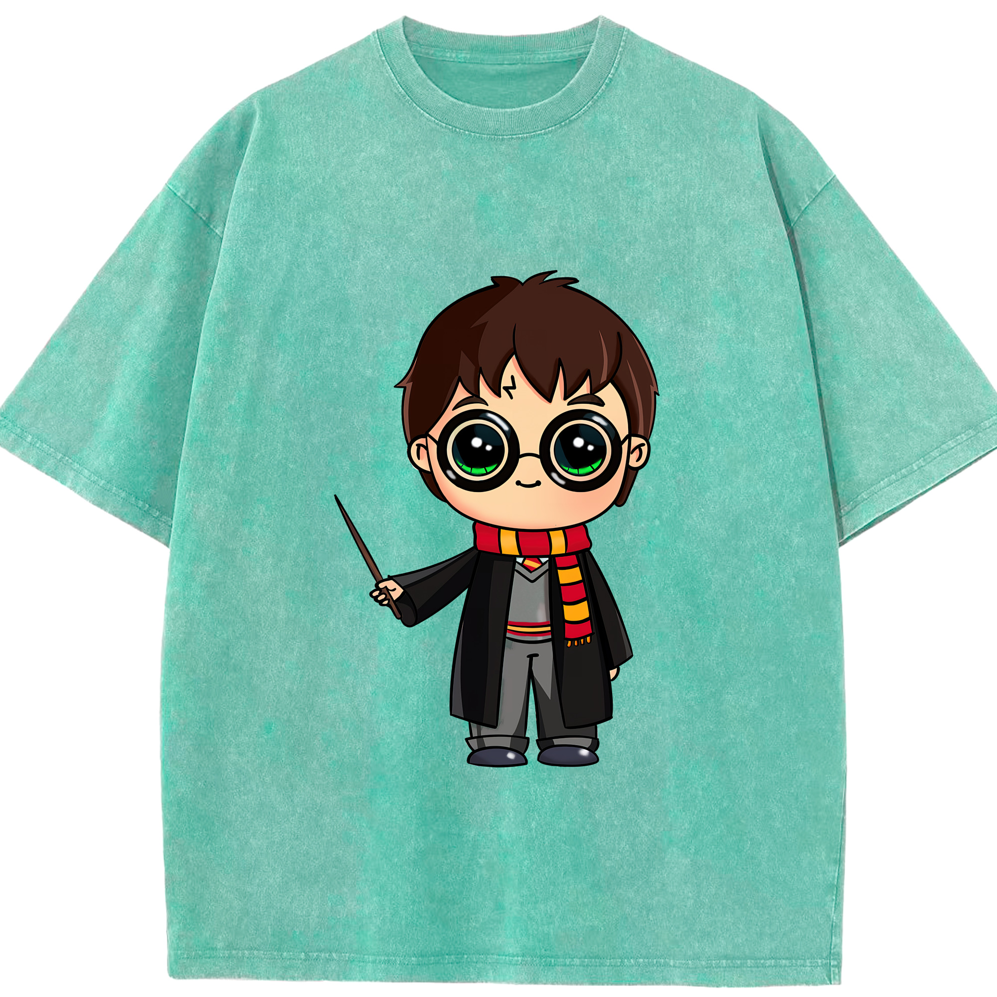 （画像用） Harry Potter ハリー・ポッターシリーズ 綿100% ヴィンテージ風 半袖Tシャツ（フロントプリント）
